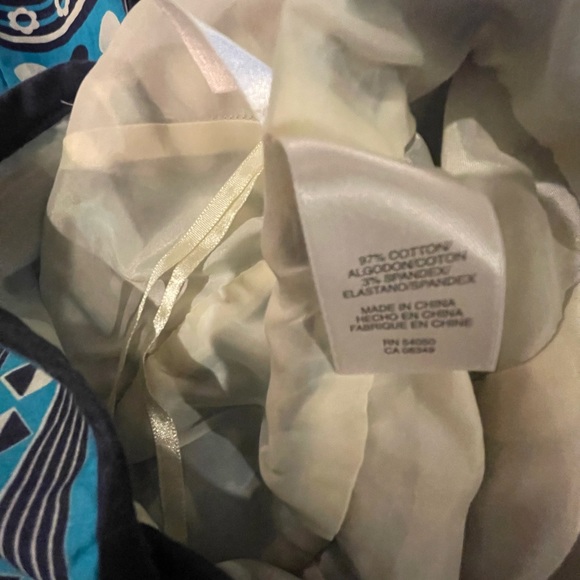 Jones New York Blue & White Print Sundress 8 FREE SHIP - Picture 5 of 5